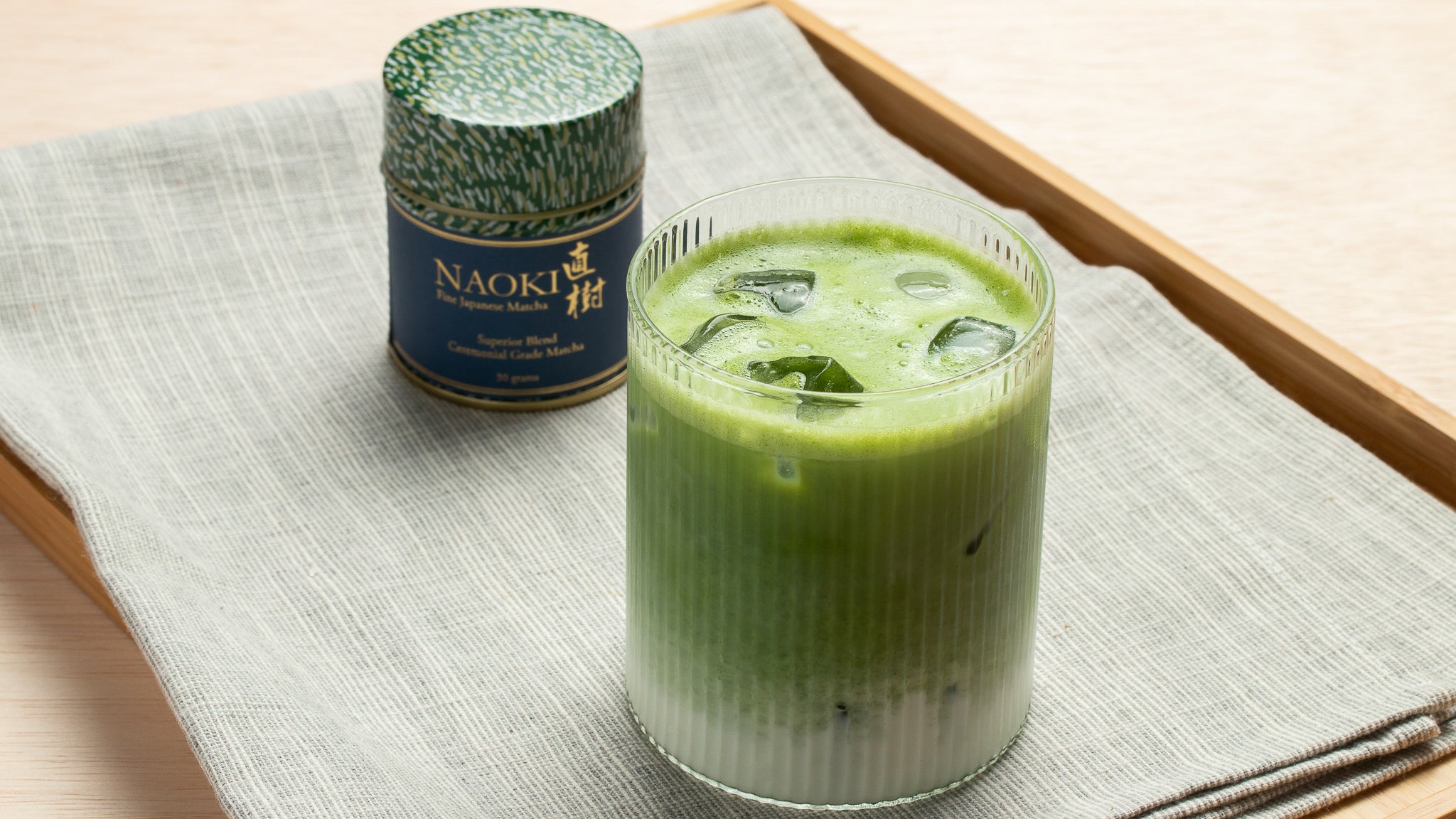 Healthy, sugar-free matcha latte